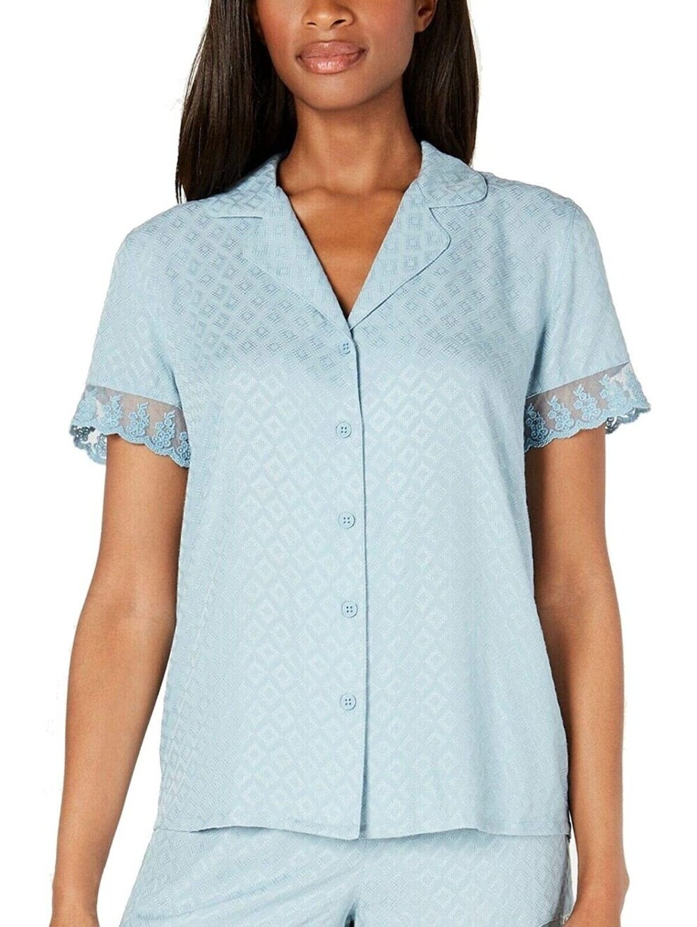 Charter Club Womens Lace-Trim Pajama Top Size 2XL
